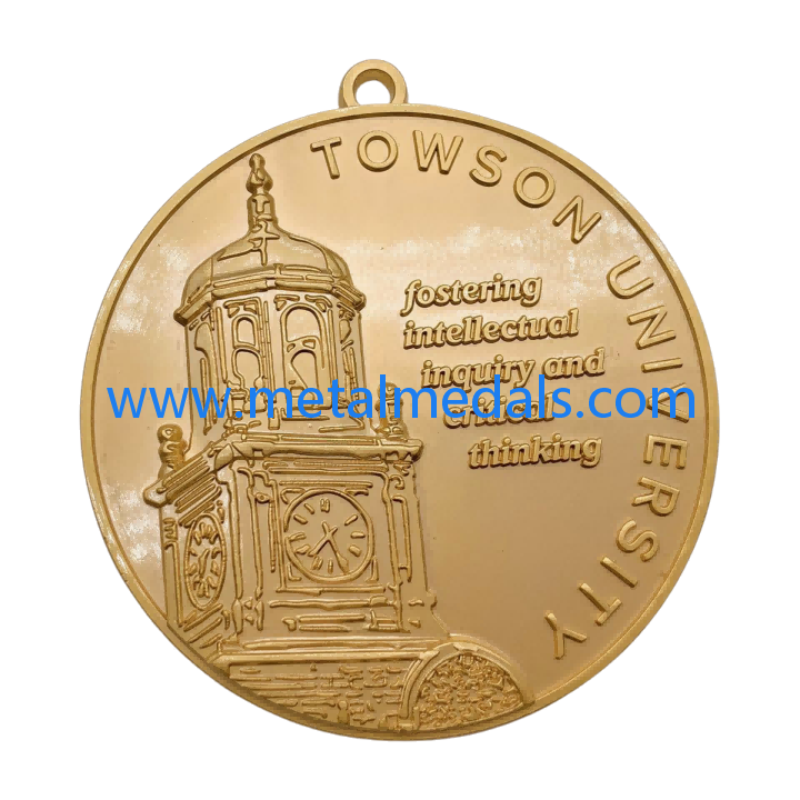 Custom Towson university Matte medals 